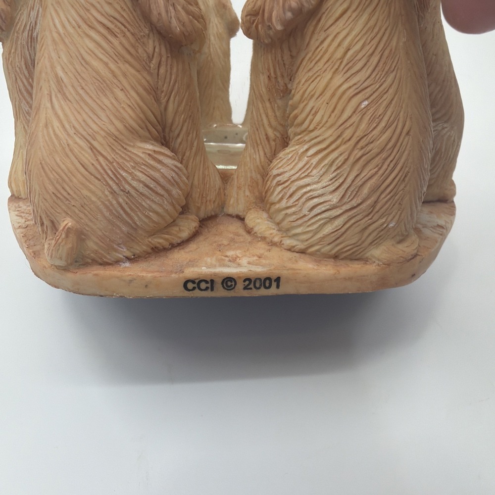 Cocker Spaniel Dogs Circle Votive Candle Holder Ring " True Friends" - Picture 3 of 7